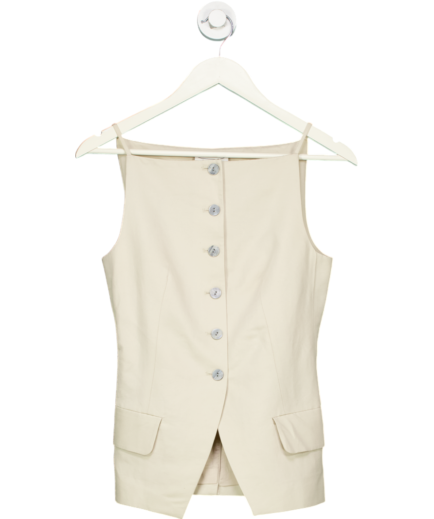 & Other Stories Beige Tailored Strappy Waistcoat UK 6