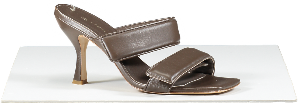 GIA BORGHINI X Pernille Teisbaek Perni 03 Leather Sandals In Brown UK 6 EU 39 👠