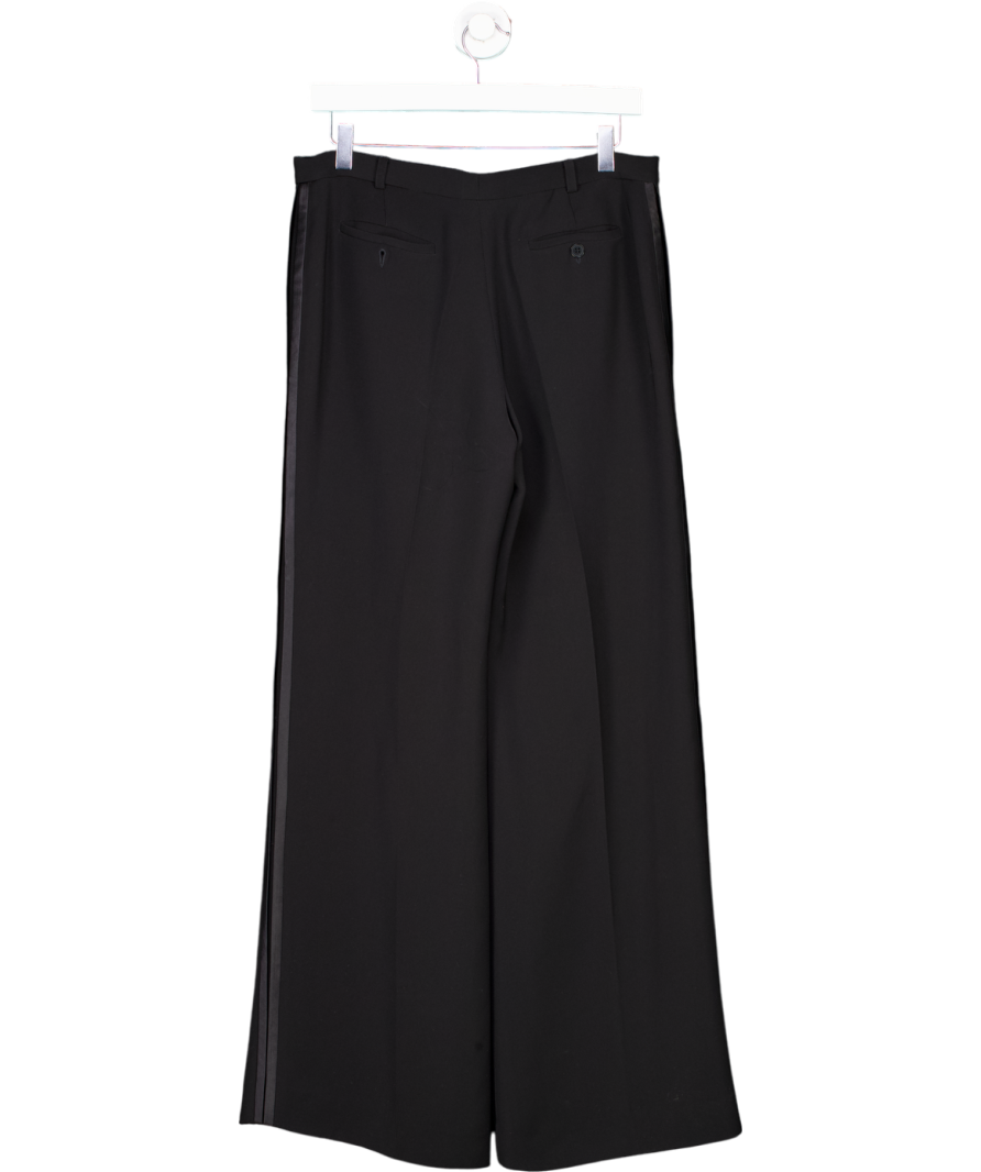Emporio Armani Black Wide Leg Trousers UK S