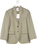 Anine Bing Green Single Breasted Wool Blazer UK M
