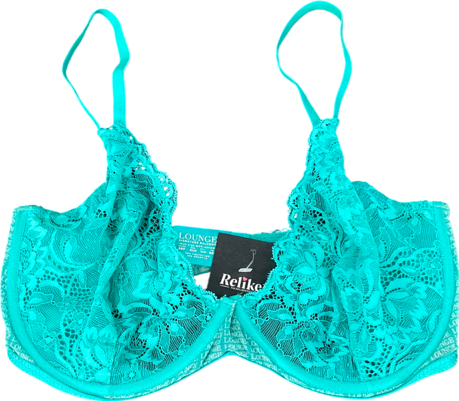 Lounge Underwear Blue Blossom Balcony Bra UK 36F
