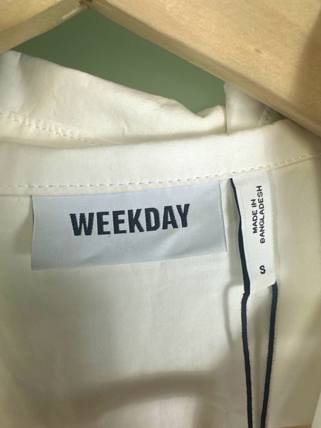 Weekday White Oversize Shirt WS EXCL UK S