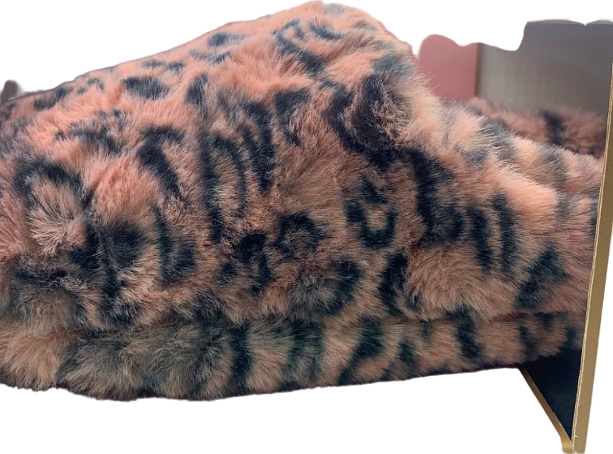 Totes Grey Leopard Print PillowStep Women's Mule Slippers UK Size S (3-4)