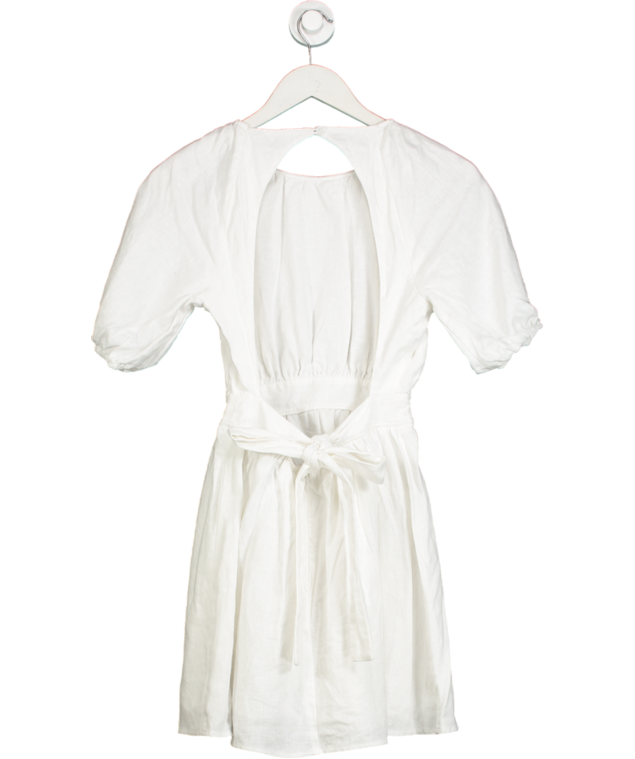 Reformation White Irwin Linen Dress UK 6