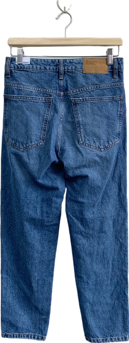 MANGO  Blue Mid Waist Regular Jeans EU S
