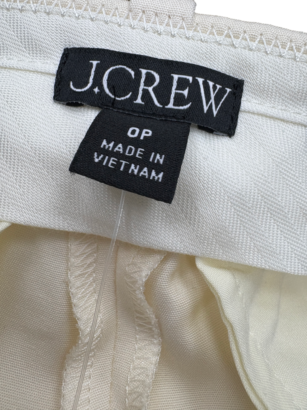 J Crew Cream Essentials Wide Leg Trousers W24