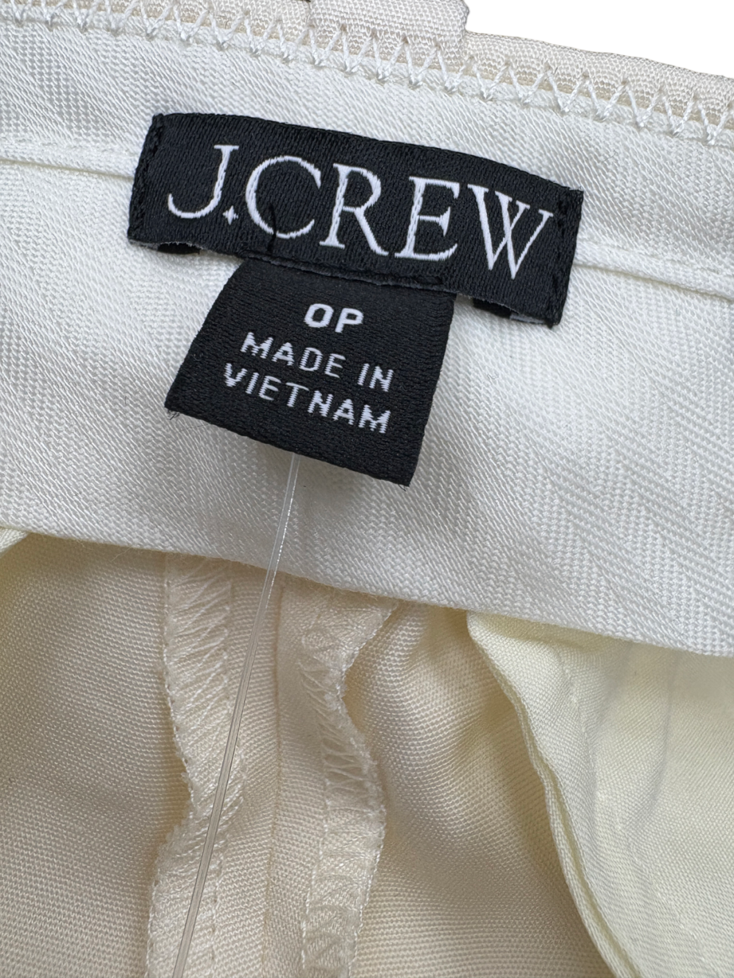 J Crew Cream Essentials Wide Leg Trousers W24