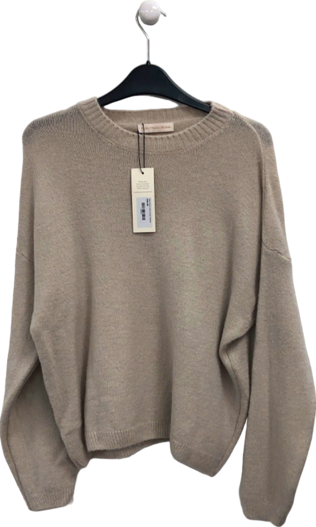 My Best Friend's Wardrobe Beige Cashmere-Blend Sweater UK Onesize