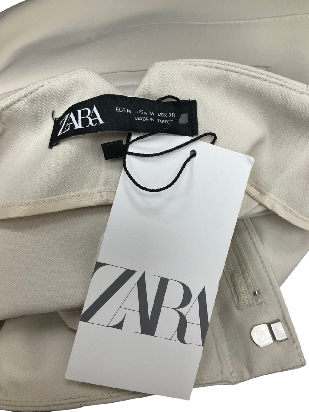 ZARA Beige Zara Tapered Trousers UK M