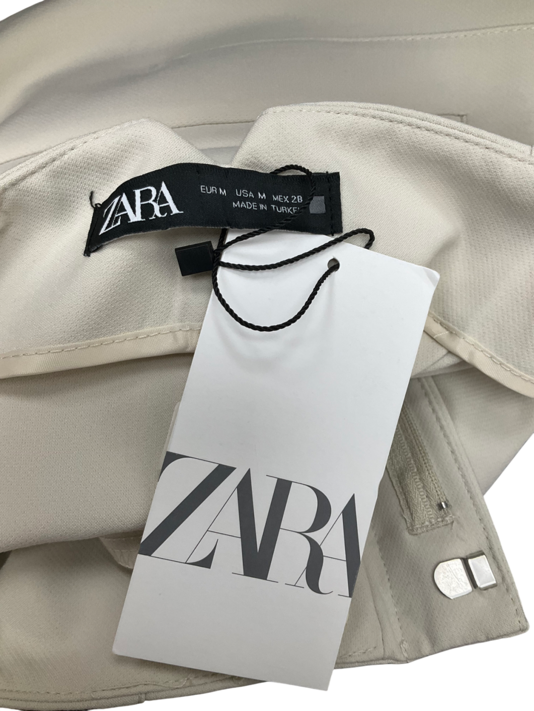 ZARA Beige Zara Tapered Trousers UK M