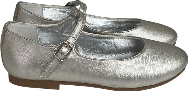 Papouelli Metallic Leather Avery Mary Janes UK 12.5 EU 31 👼