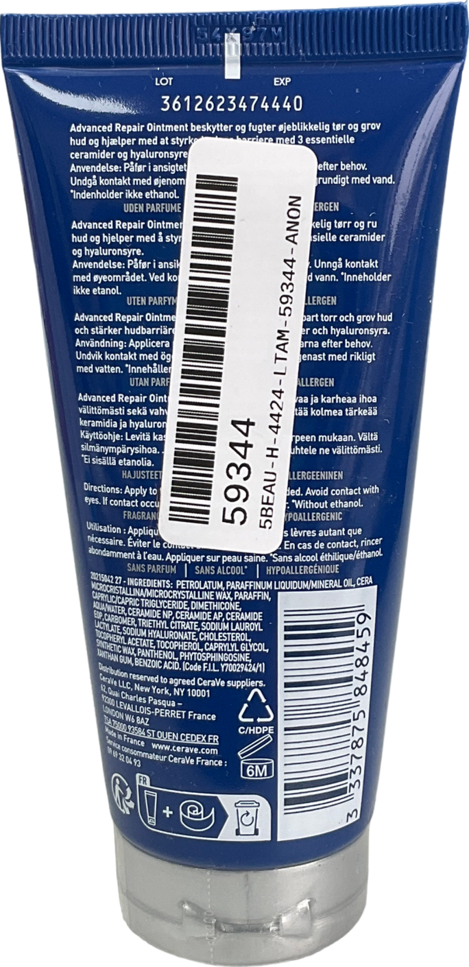 Cerave Advanced Repair Ointment For Very Dry And Chapped Skin 88ml