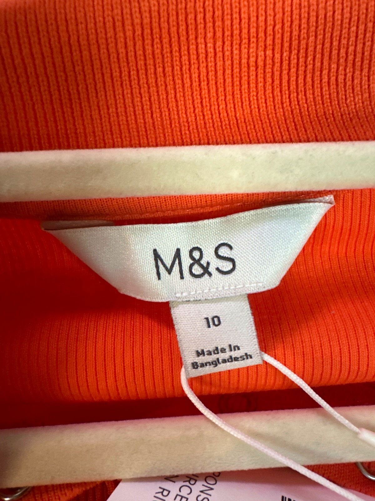M&S Bright Orange Long Sleeve Top UK 10