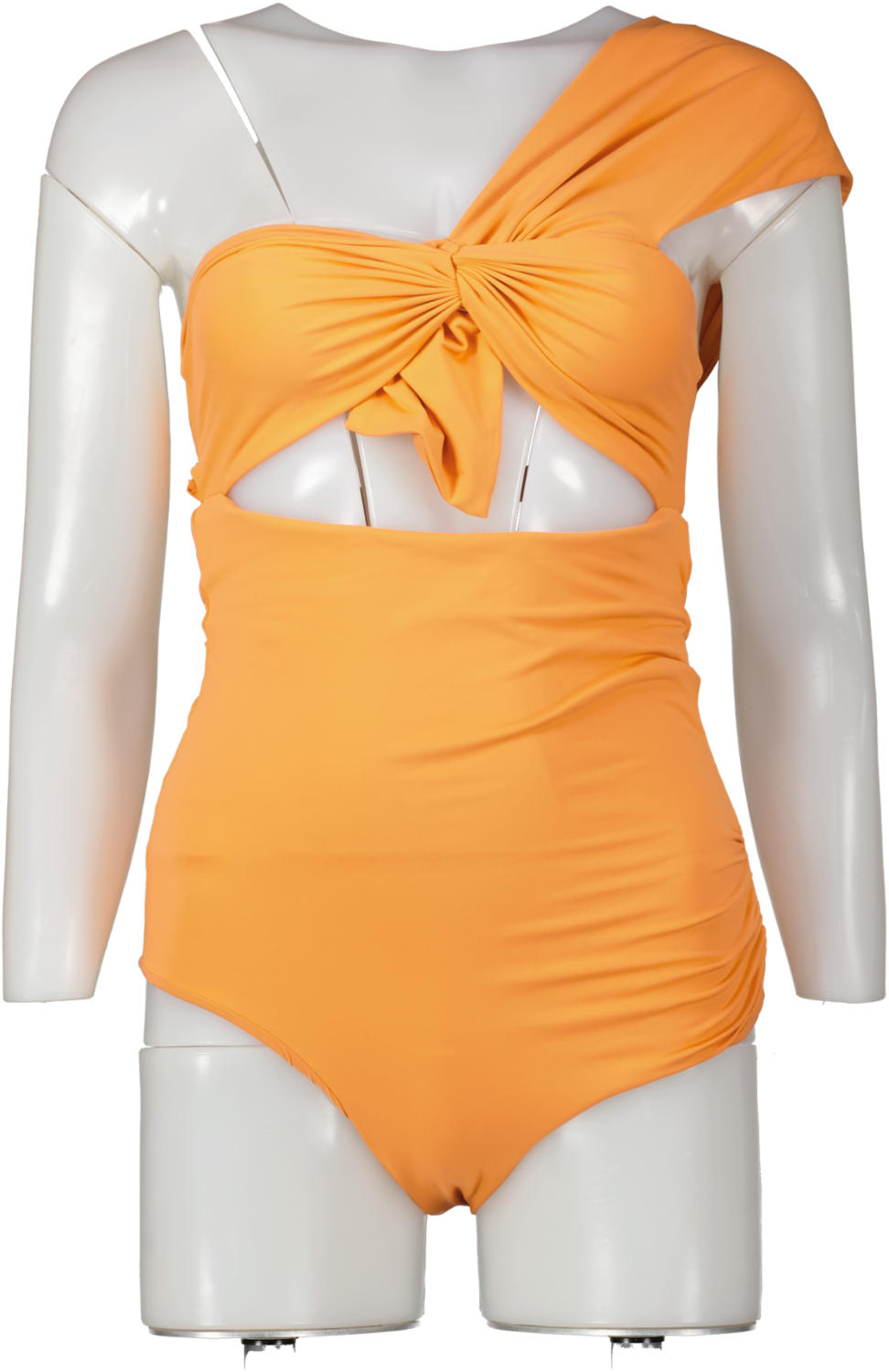 Marysia Orange Venice One-shoulder Cutout Swimsuit UK S