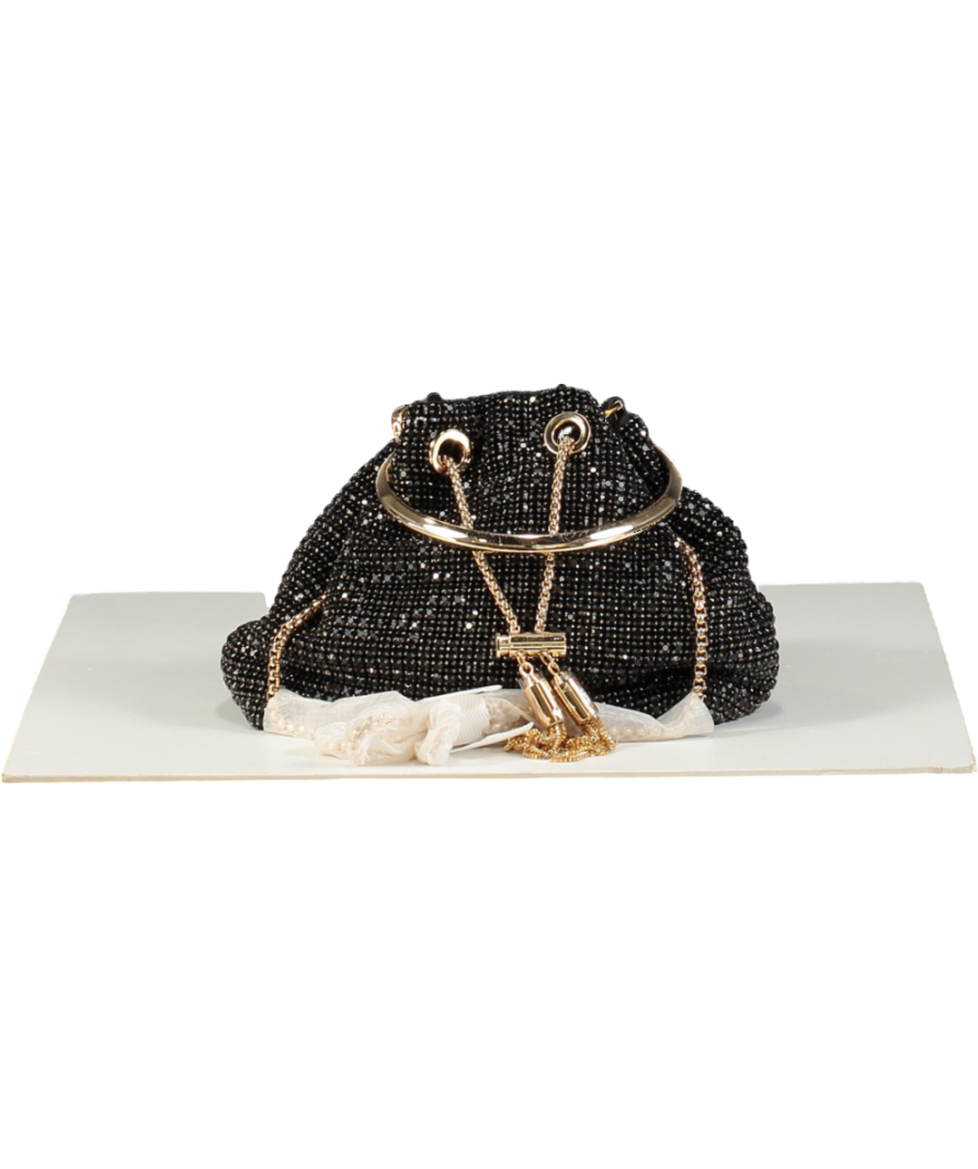 FOREVER NEW Black Skylah Sparkle Metal-handle Bag