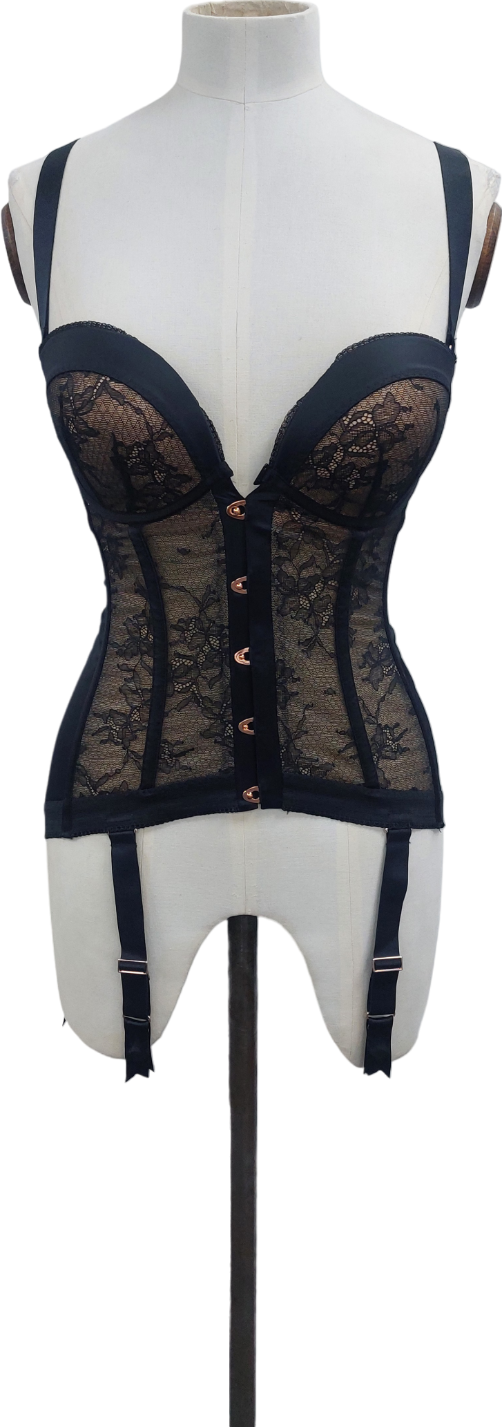 boux avenue Black Lace Corset UK 32D