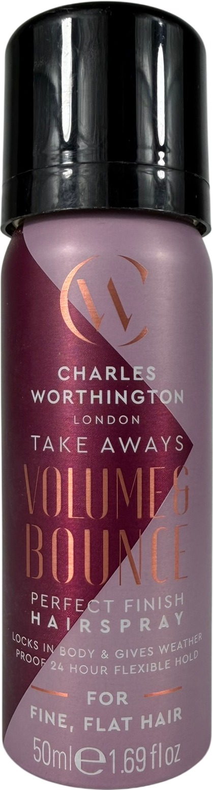 charles worthington Volume And Bounce Perfect Finish Hairspray Takeaway 50ml