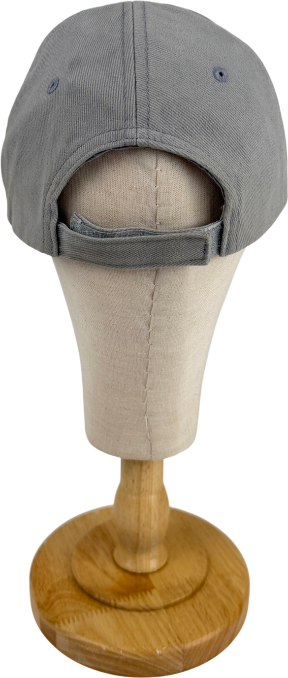 Balenciaga Grey Cotton Logo Baseball Cap Hat L 58 UK L