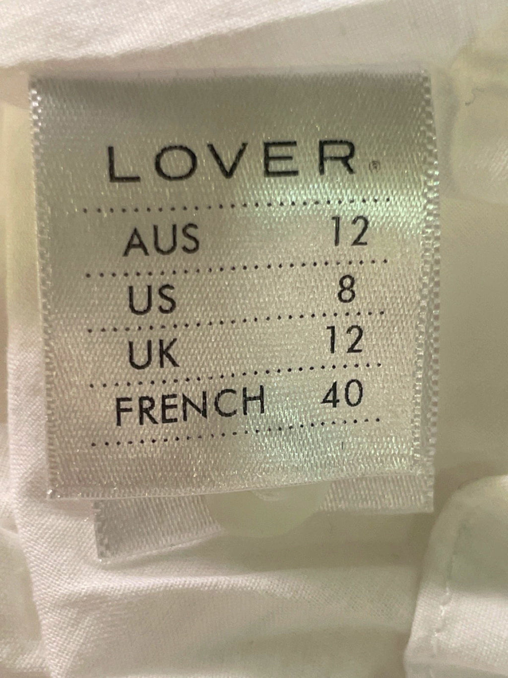 Lover White Eyelet Dress UK 12