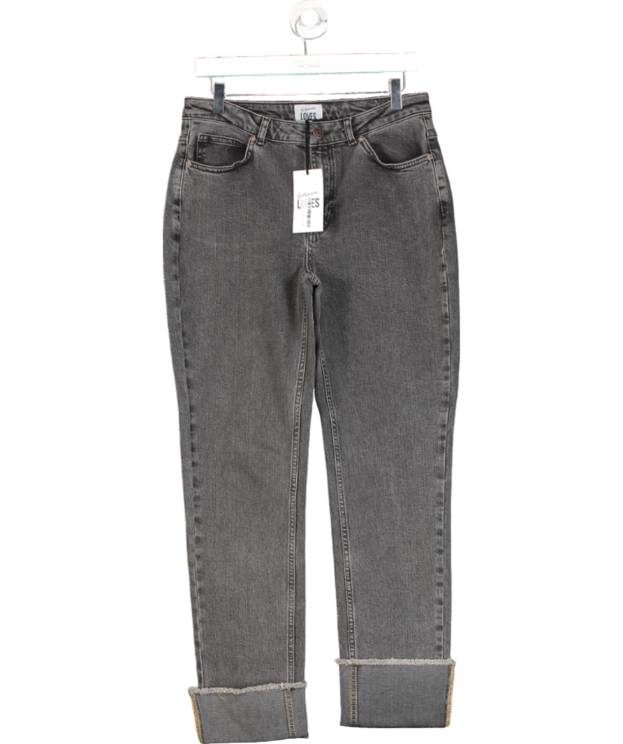 ELEVEN LOVES Sarah Straight Leg Jeans - Washed Black UK 12