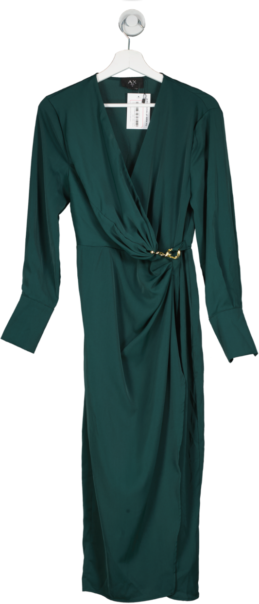 AX Paris Green Chain Detail Long Sleeve Dress UK 8