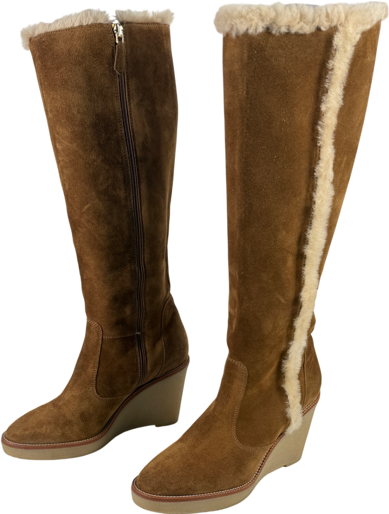 L.K.Bennett Brown Margie Knee Boots UK 7 EU 40 👠