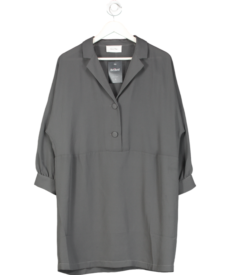 American Vintage Grey Button Detail Tunic Dress UK M