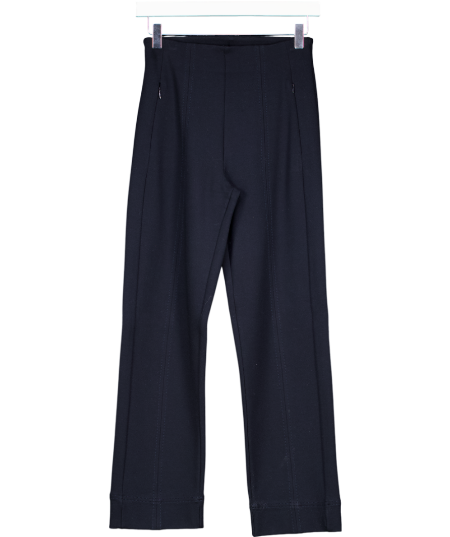 ME+EM Blue Wool- Blend Travel Tailoring Slim Cropped Trousers UK 6