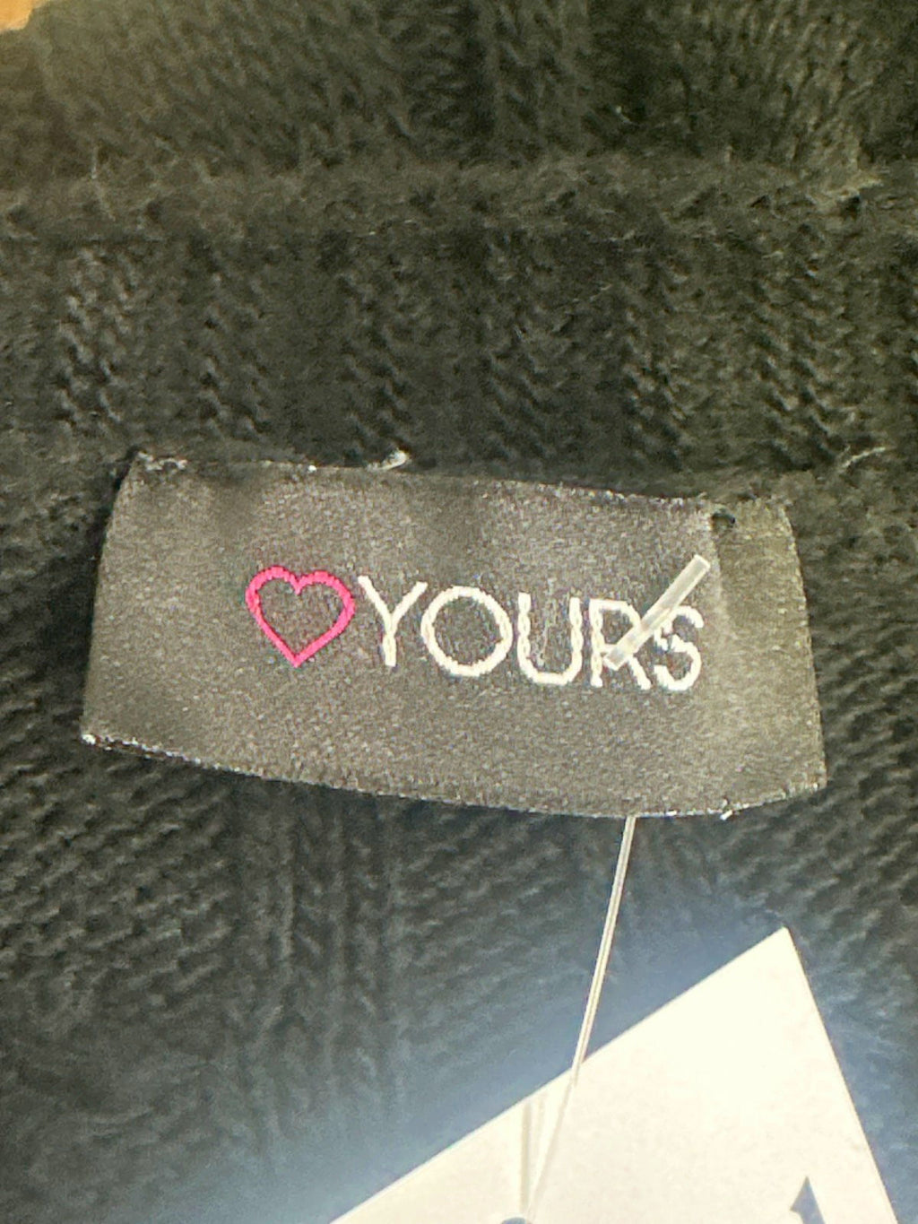 Yours Black Cable Knit Cardigan UK 22-24