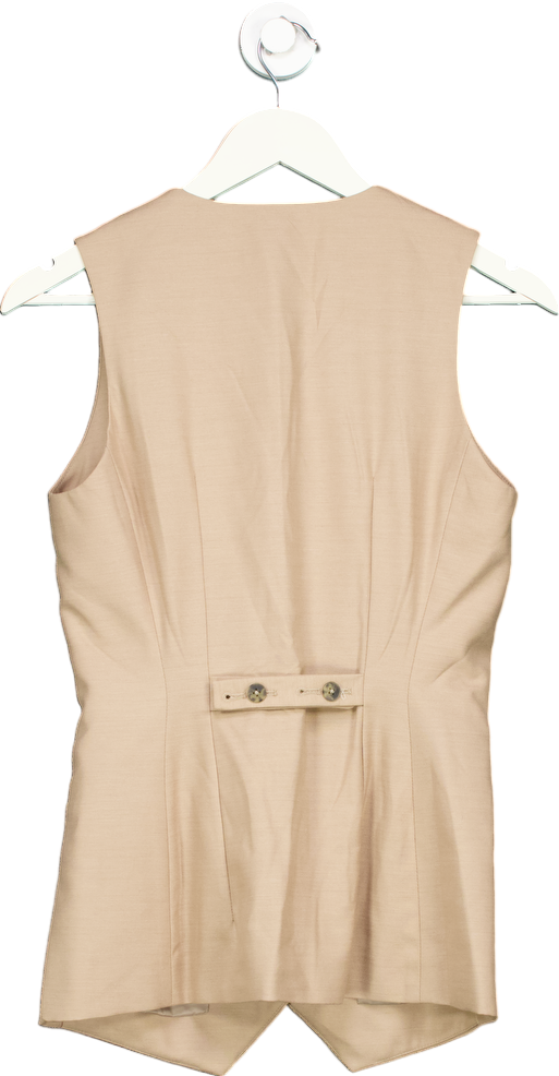 Next Beige Premium Collection Waistcoat UK 6