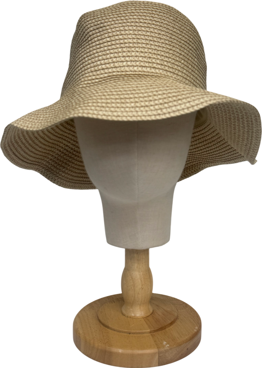New Look Beige Stone Straw Effect Bucket Hat One Size