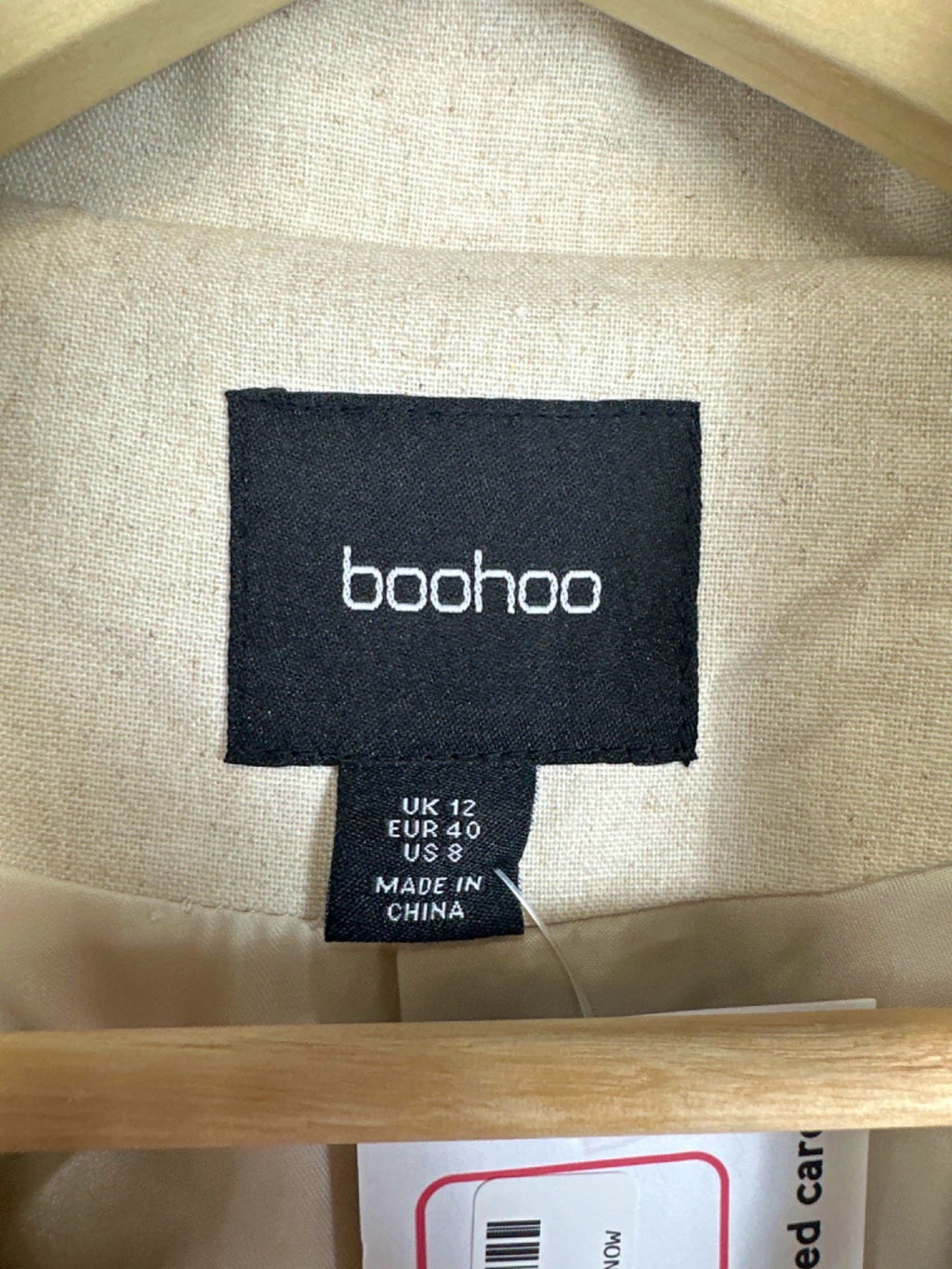 Boohoo Beige Longline Trench Coat UK 12