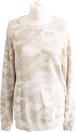 HUSH Oversized Camo Sweatshirt UK M