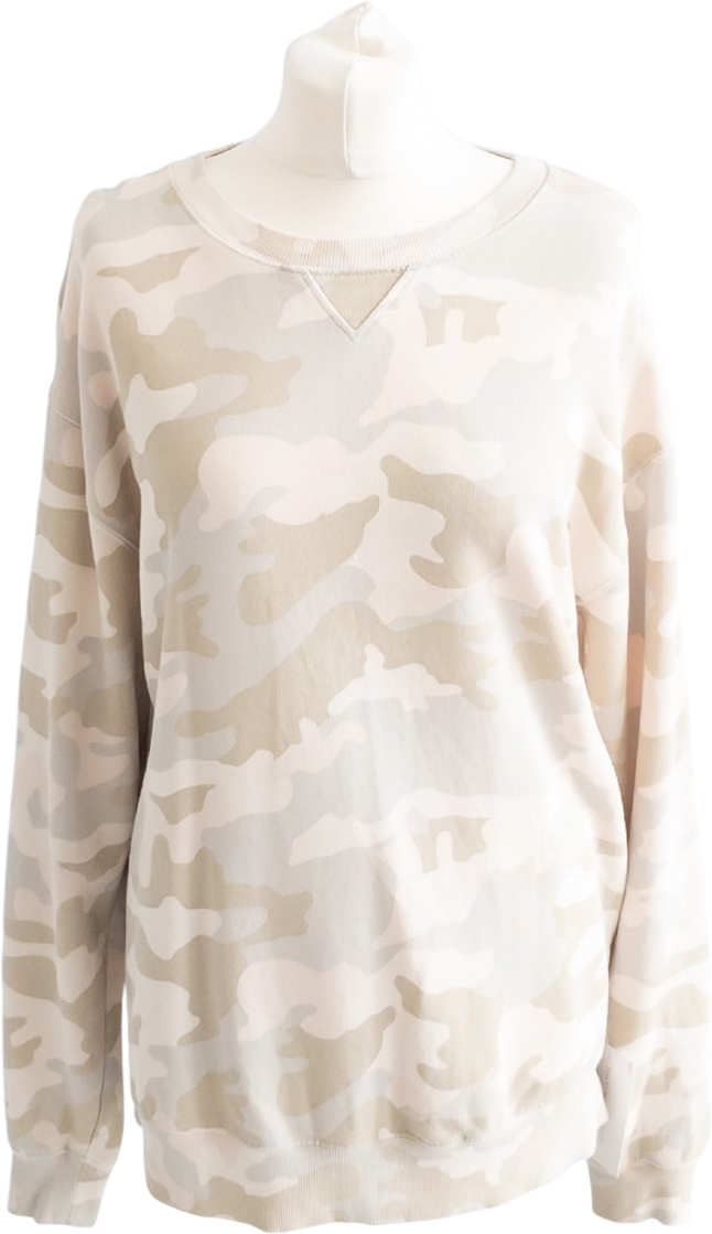 HUSH Oversized Camo Sweatshirt UK M