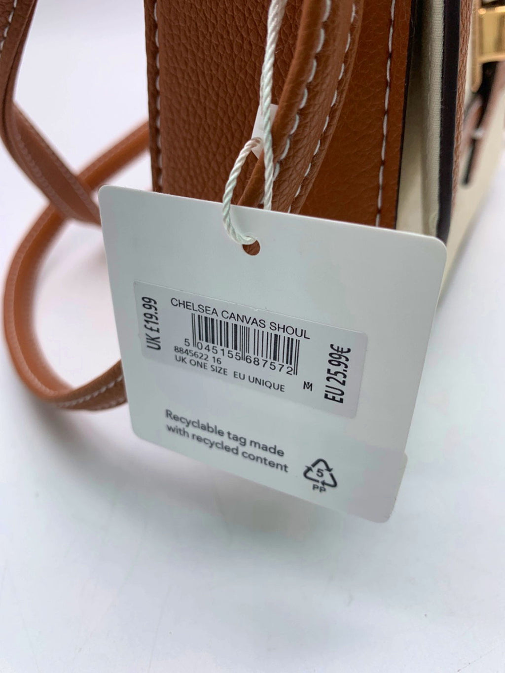 New Look Brown Chelsea Canvas Shoulder Bag One Size