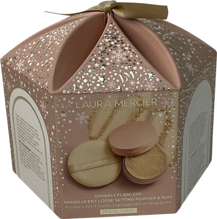 Laura Mercier Divinely Flawless Loose Setting Powder & Puff Ultra-blur One size