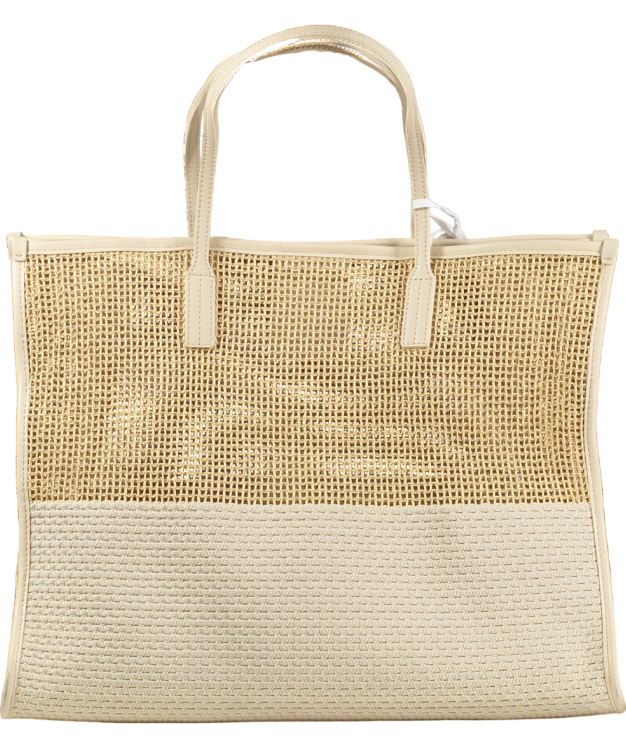 Tommy Hilfiger Cream City Summer Large Woven Tote / Beach Bag