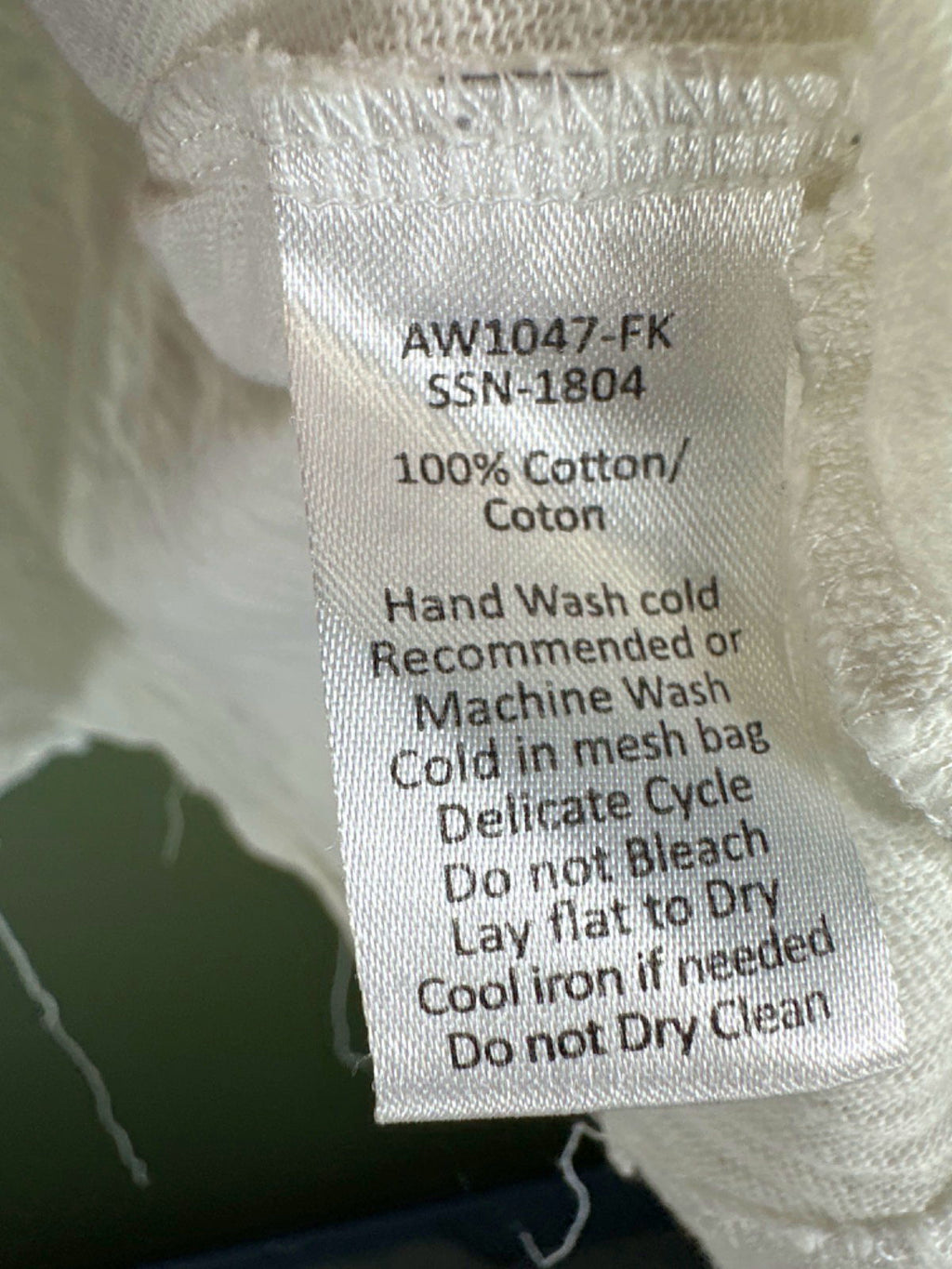 ATM White Long Sleeve Distressed Hem Top UK XS