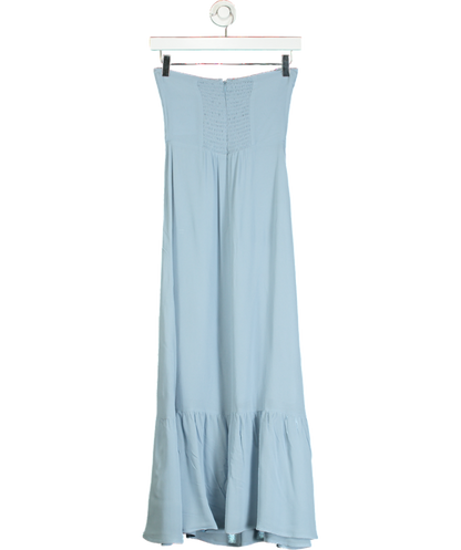 Reformation Blue Arta Strapless Dress UK 4