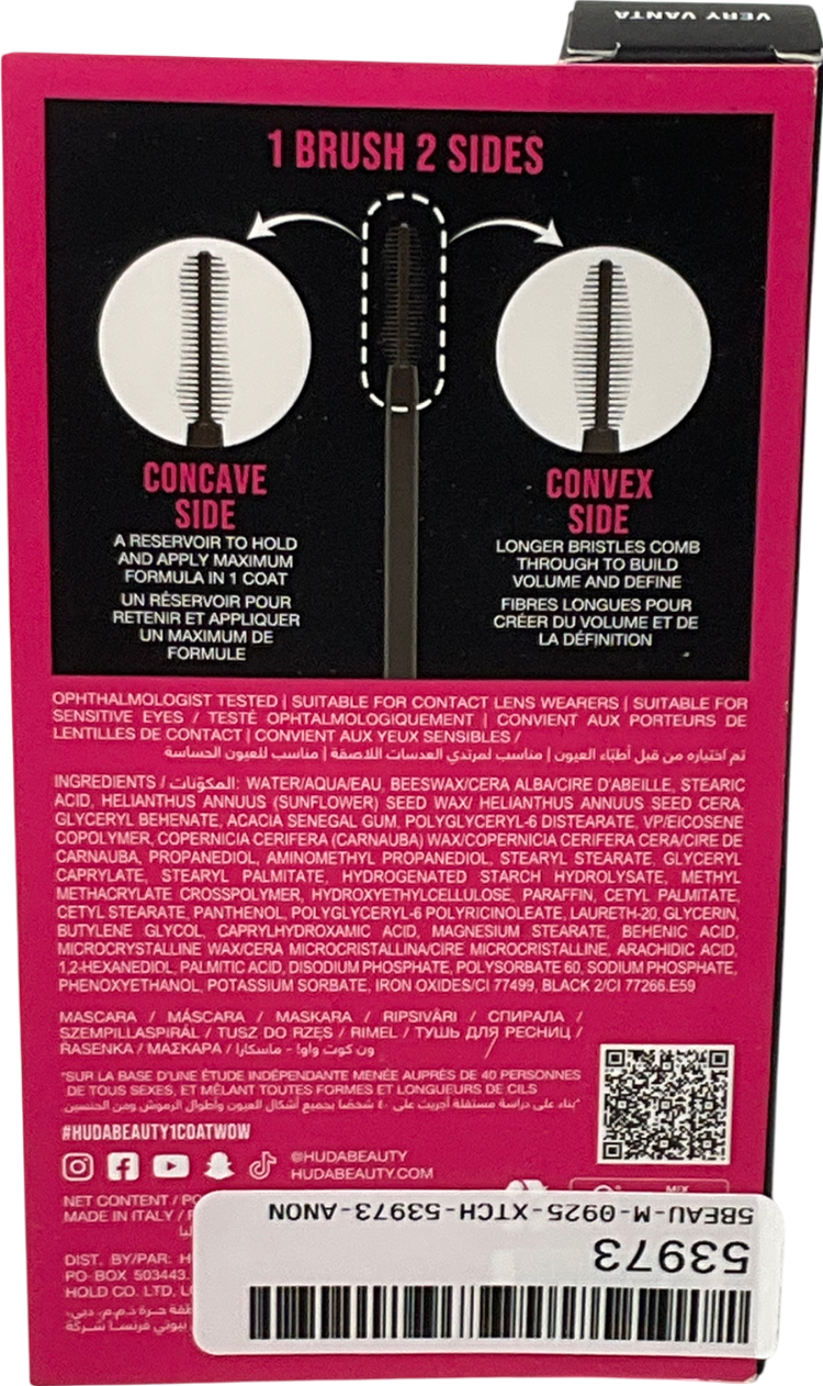 Huda Beauty 1 Coat Wow! Mascara Black 10ml