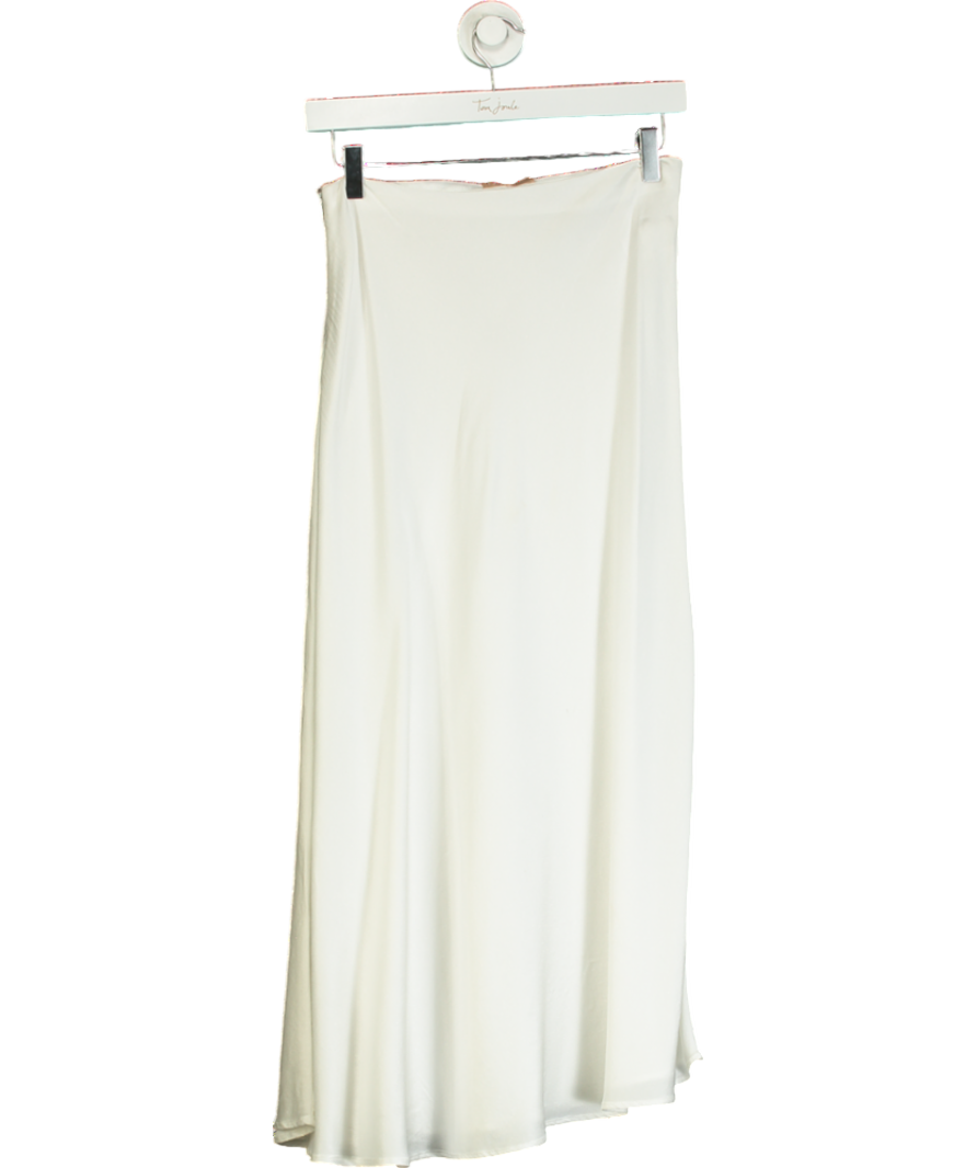 Weekend and Beyond White Catherine Viscose Skirt UK S