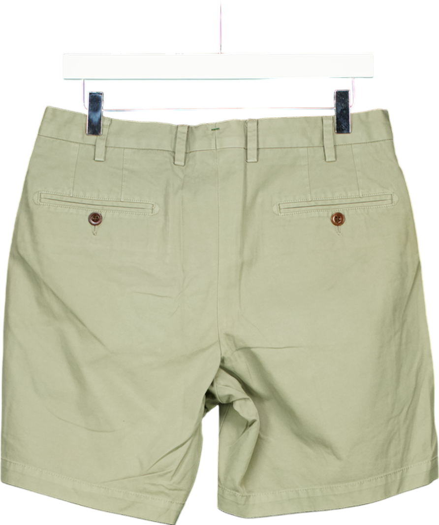 Sid Nashburn Green Straight-leg Garment-dyed Cotton-twill Shorts W32