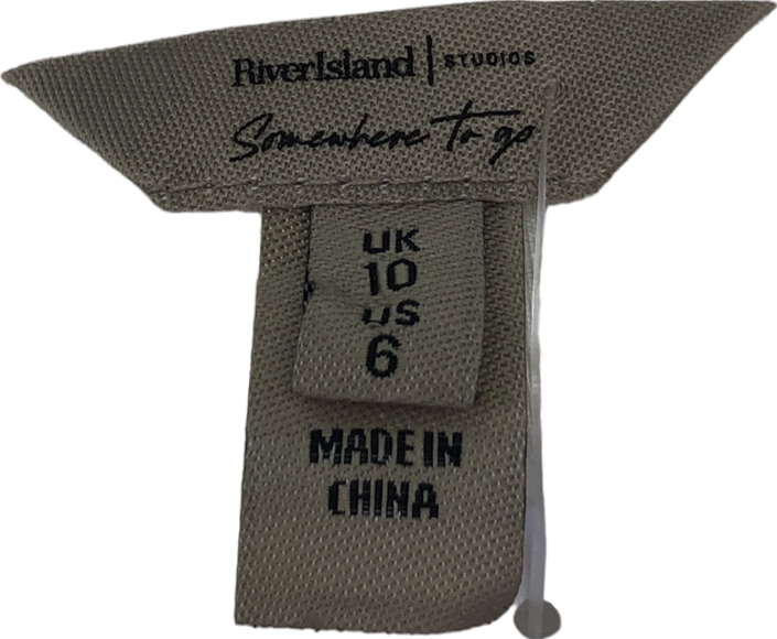 River Island White Lace Trim Shirt UK 10