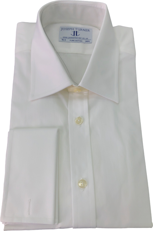 Joseph Turner White Poplin Shirt UK 34" CHEST