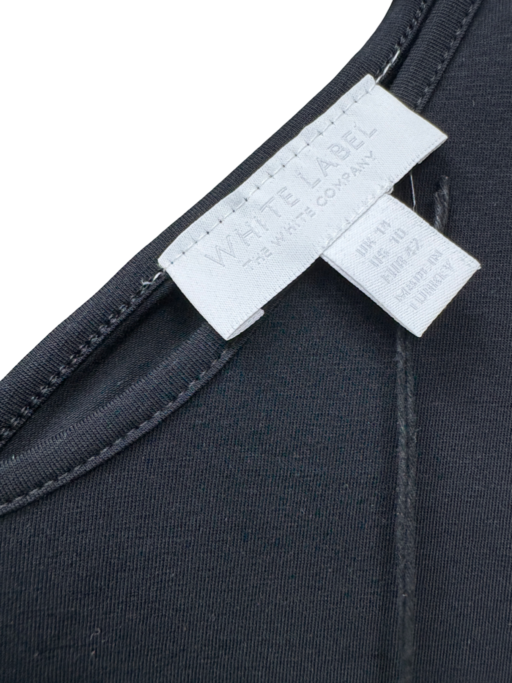 The White Company Black Layering Versatile Vest UK 14