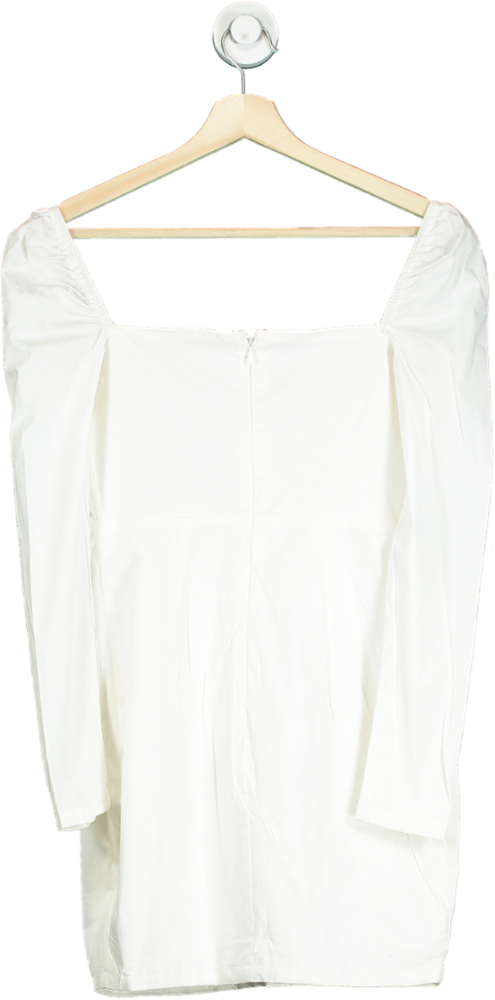 Oh Polly White Long Sleeve Bodycon Dress UK 8