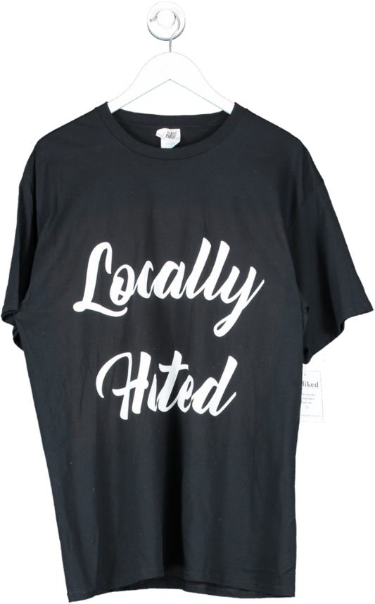 amazon Black Locally Hated Graphic T Shirt UK XL
