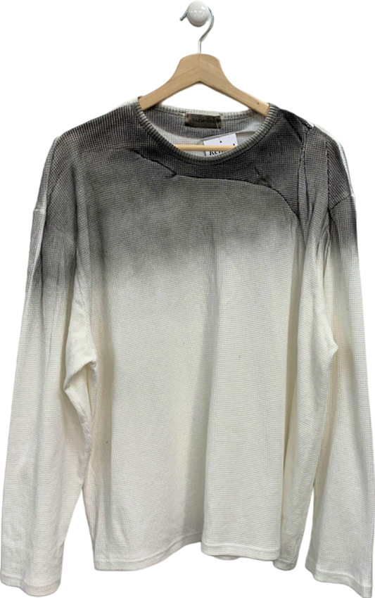 Garments White & Black Gradient Long Sleeve Top UK XL