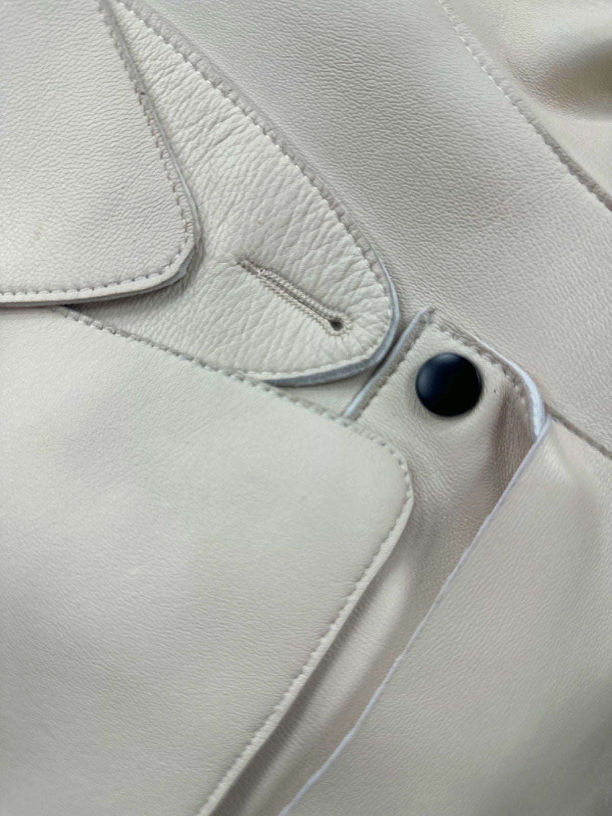 Cream Cropped Trench Coat UK S