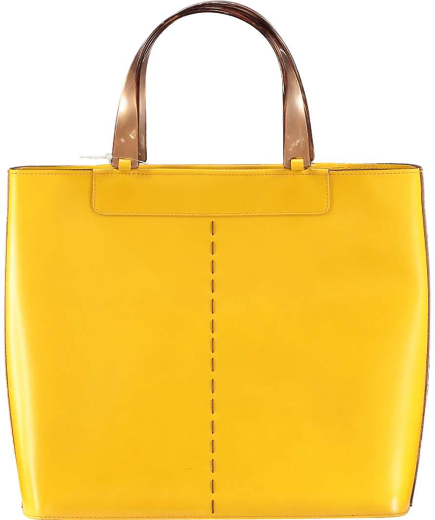 LAMARTHE PARIS Mustard Yellow Top Handle Handbag